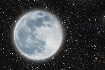 Fototapeta na wymiar iluminated moon