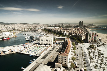 barcelona skyline view