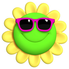 3d cartoon cute flower