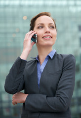 Portrait of a businesswoman talking on the phone