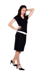 Woman in black dress