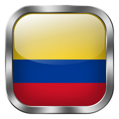 Fototapeta premium colombia square metal button