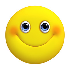 3d cartoon cute yellow ball