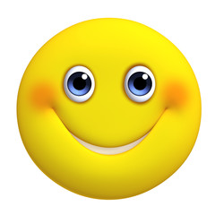 3d cartoon cute yellow ball