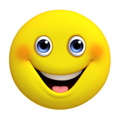 Fototapeta premium 3d cartoon cute yellow ball