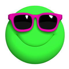 3d cartoon cute green ball