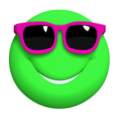 3d cartoon cute green ball