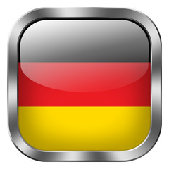 germany square metal button
