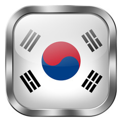south korea square metal button