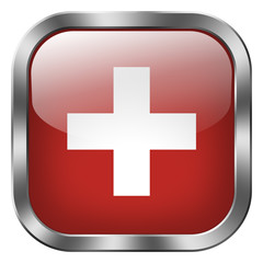 switzerland square metal button