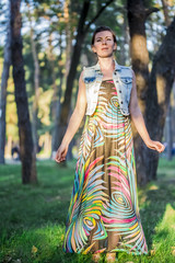 Young woman in the wood