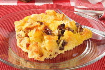Bread pudding closeup