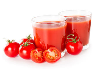 Tomato juice in a glass