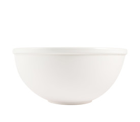 White ceramic bowl isolated