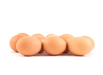 Bunch of eggs isolated