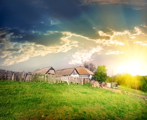 Fototapeta premium Old village house