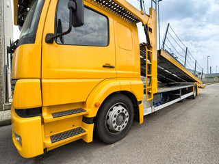 empty car carrier truck