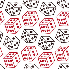 image of dice  Seamless pattern with bricks