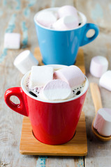 Marshmallow in the Cup with coffee