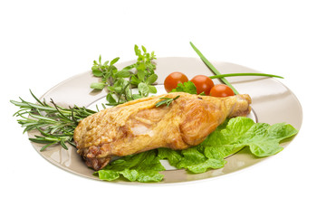 Smoked chicken leg
