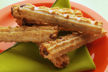 Churros con dulce de leche