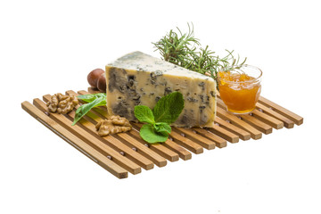 Dor blue cheese with herbs, nuts and honey