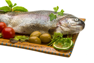 Fresh raw rainbow trout