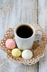 A Cup of coffee with meringue