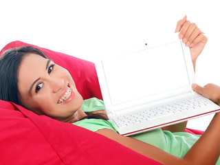 mädchen mit computer