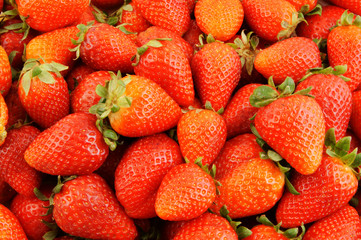 Fresh strawberries background