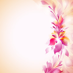 elegant vector template "abstract flowers"