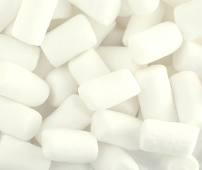 White marshmallows close up