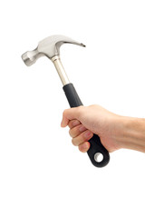 Hand with hammer