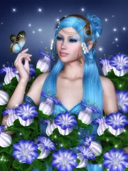 Photo sur Plexiglas Fées et elfes Cloches bleues