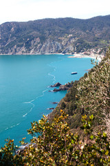 Ligurian coast at Cinque terre, Italy.