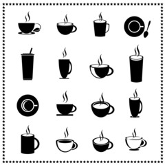set of coffee cup and tea cup