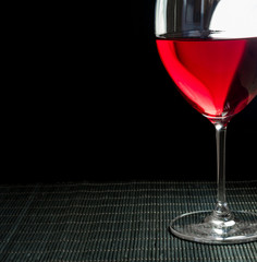 Wineglass with red wine