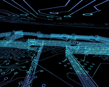 Futuristic circuit board