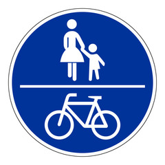 Fußgänger und Radfahrer gemeinsam