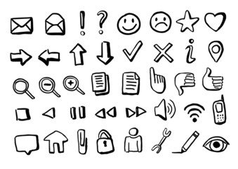 Hand-drawn icons