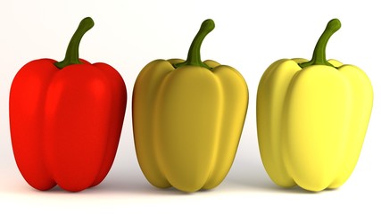 3d render of pepper vegetable