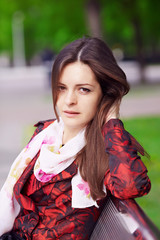 Fototapeta premium Girl in the red cloak