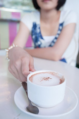 Girl in a coffee shop