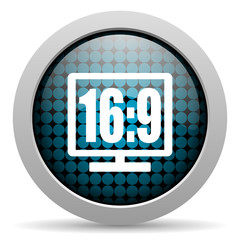 16 9 display glossy icon