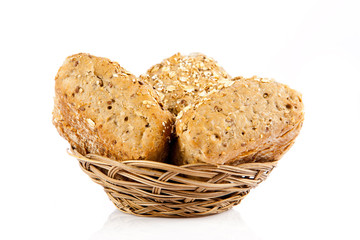 Bread on a white background. delicious buns  isolated on white