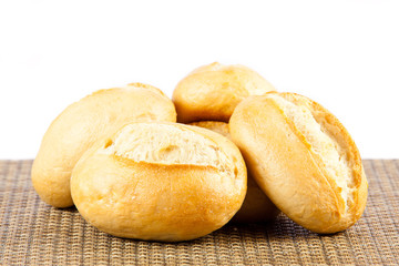 Bread on a white background. delicious buns  isolated on white