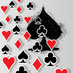Playing cards symbol background