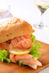 Salmon sandwich