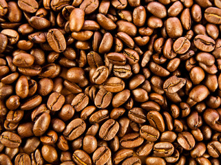 Brown coffee, background texture. roasted coffee beans. Brown co
