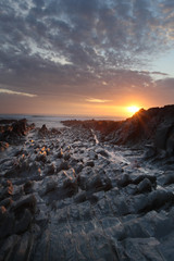 Obraz premium Sunset Woolacombe North Devon coast